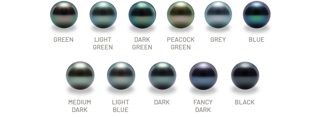 Color variety of Tahitian Pearls